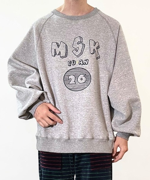 masterkey(マスターキー)の「msw1871- LOOSE WING-SWEAT カレッジスウェット(MK27A-C-23)(スウェット・メンズ・グレー/ブラック・S/M)」の9枚目の写真