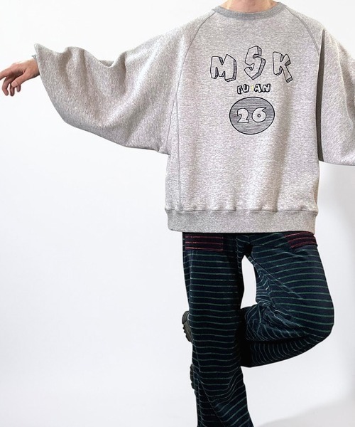 masterkey(マスターキー)の「msw1871- LOOSE WING-SWEAT カレッジスウェット(MK27A-C-23)(スウェット・メンズ・グレー/ブラック・S/M)」の12枚目の写真