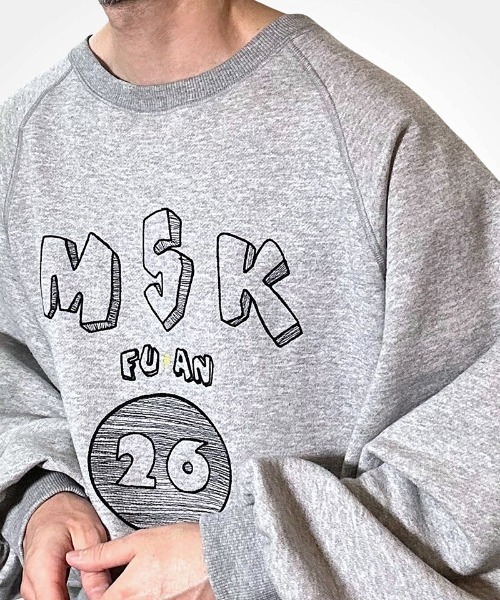 masterkey(マスターキー)の「msw1871- LOOSE WING-SWEAT カレッジスウェット(MK27A-C-23)(スウェット・メンズ・グレー/ブラック・S/M)」の13枚目の写真