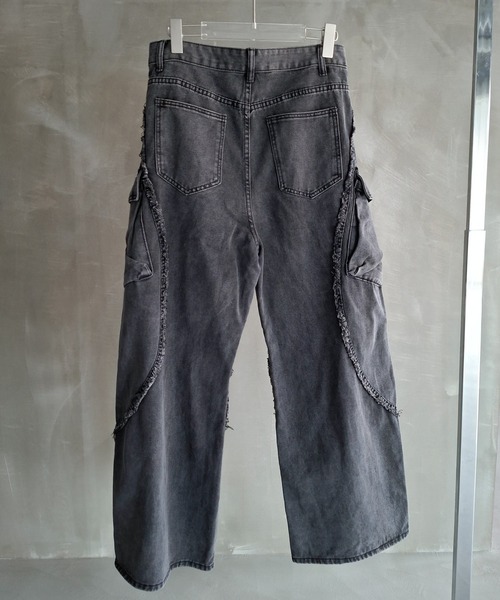 WESTBOY(ウエストボーイ)の「Y2K カットオフ グレーワイドデニムカーゴパンツ WO26S11PT05(デニムパンツ・メンズ・グレー・XL/M/L)」の15枚目の写真