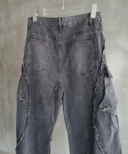 WESTBOY(ウエストボーイ)の「Y2K カットオフ グレーワイドデニムカーゴパンツ WO26S11PT05(デニムパンツ・メンズ・グレー・XL/M/L)」の19枚目の写真