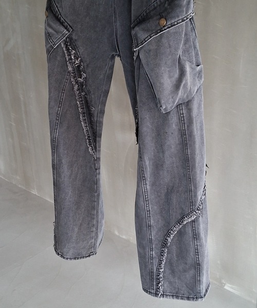 WESTBOY(ウエストボーイ)の「Y2K カットオフ グレーワイドデニムカーゴパンツ WO26S11PT05(デニムパンツ・メンズ・グレー・XL/M/L)」の20枚目の写真