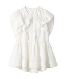 HANAE MORI×CELFORDコラボ】 パール付きフリルブラウス（シャツ