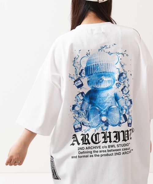 1111clothing(ワンフォークロージング)の「【2ND ARCHIVE】アイスベアグラフィック オーバーサイズ 半袖Tシャツ / ビッグシルエット / ユニセックス(Tシャツ/カットソー・メンズ・ブラック/ダークグレー/ホワイト・FREE)」の8枚目の写真