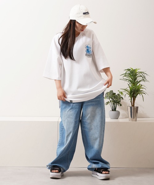 1111clothing(ワンフォークロージング)の「【2ND ARCHIVE】アイスベアグラフィック オーバーサイズ 半袖Tシャツ / ビッグシルエット / ユニセックス(Tシャツ/カットソー・メンズ・ブラック/ダークグレー/ホワイト・FREE)」の9枚目の写真