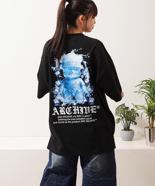 1111clothing(ワンフォークロージング)の「【2ND ARCHIVE】アイスベアグラフィック オーバーサイズ 半袖Tシャツ / ビッグシルエット / ユニセックス(Tシャツ/カットソー・メンズ・ブラック/ダークグレー/ホワイト・FREE)」の14枚目の写真
