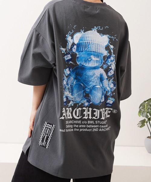 1111clothing(ワンフォークロージング)の「【2ND ARCHIVE】アイスベアグラフィック オーバーサイズ 半袖Tシャツ / ビッグシルエット / ユニセックス(Tシャツ/カットソー・メンズ・ブラック/ダークグレー/ホワイト・FREE)」の22枚目の写真