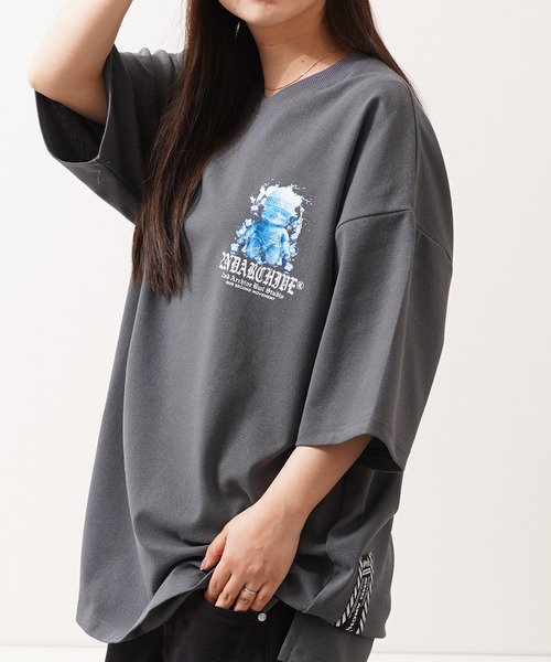 1111clothing(ワンフォークロージング)の「【2ND ARCHIVE】アイスベアグラフィック オーバーサイズ 半袖Tシャツ / ビッグシルエット / ユニセックス(Tシャツ/カットソー・メンズ・ブラック/ダークグレー/ホワイト・FREE)」の19枚目の写真