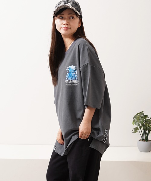 1111clothing(ワンフォークロージング)の「【2ND ARCHIVE】アイスベアグラフィック オーバーサイズ 半袖Tシャツ / ビッグシルエット / ユニセックス(Tシャツ/カットソー・メンズ・ブラック/ダークグレー/ホワイト・FREE)」の20枚目の写真
