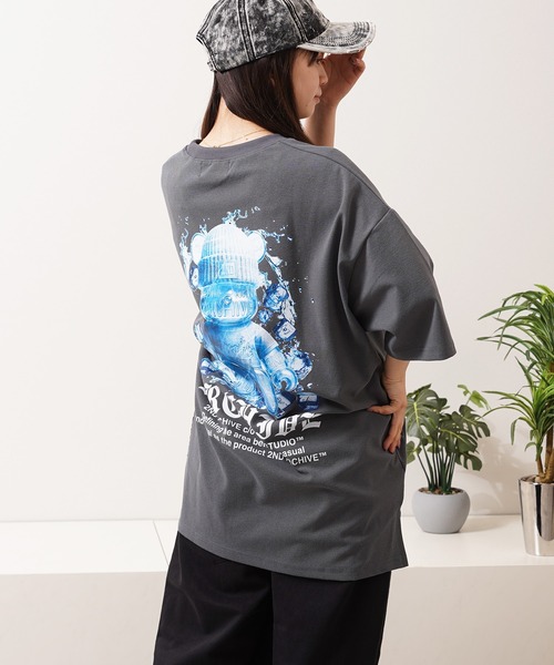1111clothing(ワンフォークロージング)の「【2ND ARCHIVE】アイスベアグラフィック オーバーサイズ 半袖Tシャツ / ビッグシルエット / ユニセックス(Tシャツ/カットソー・メンズ・ブラック/ダークグレー/ホワイト・FREE)」の21枚目の写真