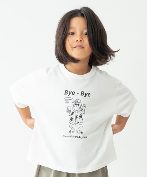 FOV(フォブ)の「フォブ Bye Bye Tシャツ(Tシャツ/カットソー・キッズ・チャコールグレー/ホワイト/グレイッシュベージュ・M/XL/S/L)」の1枚目の写真