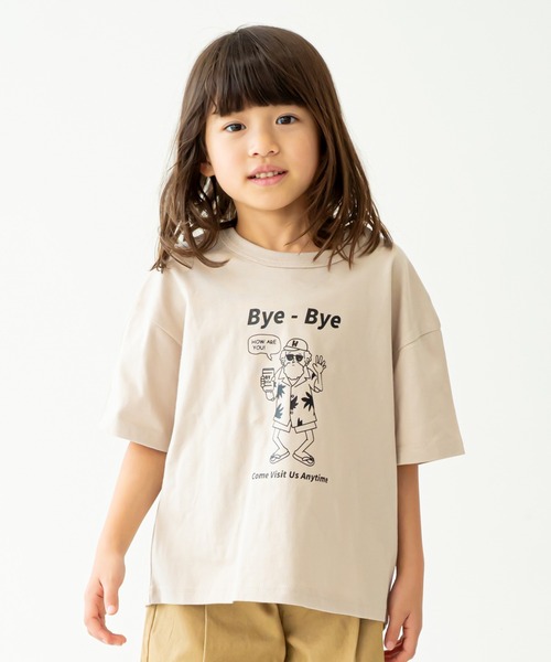 FOV(フォブ)の「フォブ Bye Bye Tシャツ(Tシャツ/カットソー・キッズ・チャコールグレー/ホワイト/グレイッシュベージュ・M/XL/S/L)」の3枚目の写真