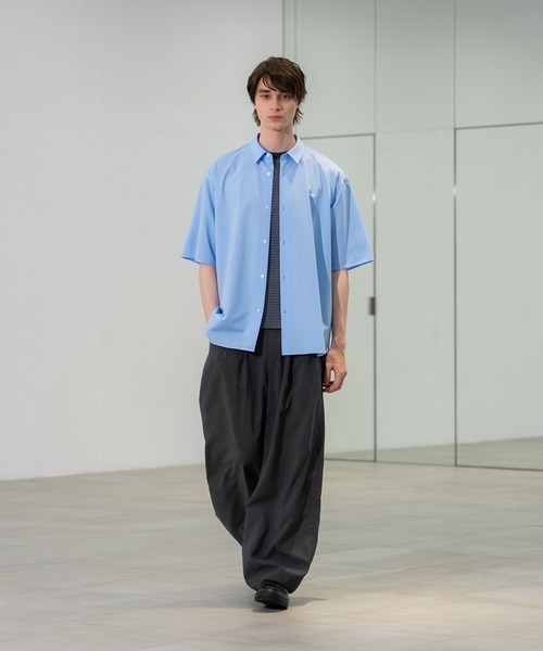 CITY TOKYO(シティトウキョウ)の「【CITY TOKYO】KANEMASA KNIT S/Sシャツ(シャツ/ブラウス・メンズ・ホワイト/サックスブルー/その他7/ストライプ/グレイッシュベージュ・1/2/3)」の12枚目の写真