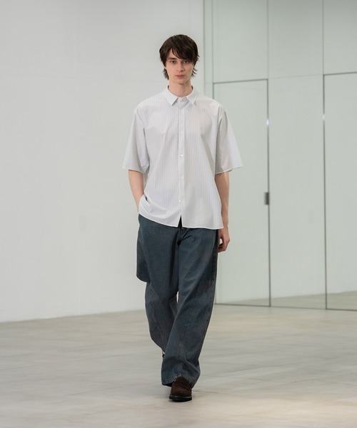 CITY TOKYO(シティトウキョウ)の「【CITY TOKYO】KANEMASA KNIT S/Sシャツ(シャツ/ブラウス・メンズ・ホワイト/サックスブルー/その他7/ストライプ/グレイッシュベージュ・1/2/3)」の18枚目の写真