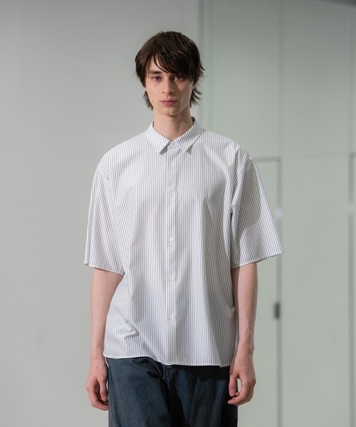 CITY TOKYO(シティトウキョウ)の「【CITY TOKYO】KANEMASA KNIT S/Sシャツ(シャツ/ブラウス・メンズ・ホワイト/サックスブルー/その他7/ストライプ/グレイッシュベージュ・1/2/3)」の19枚目の写真