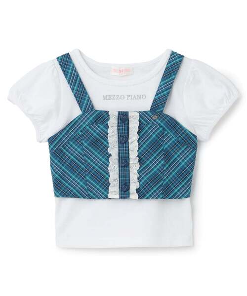 mezzo piano(メゾピアノ)の「チェックビスチェ &半袖Tシャツセット(Tシャツ/カットソー・キッズ・グリーン/レッド・140cm/130cm/120cm)」の17枚目の写真