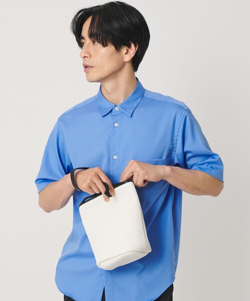 BEAUTY&YOUTH UNITED ARROWS(ビューティーアンドユースユナイテッドアローズ)の「ウーブン メッシュ パース(ハンドバッグ・メンズ・ブラック・FREE)」の3枚目の写真