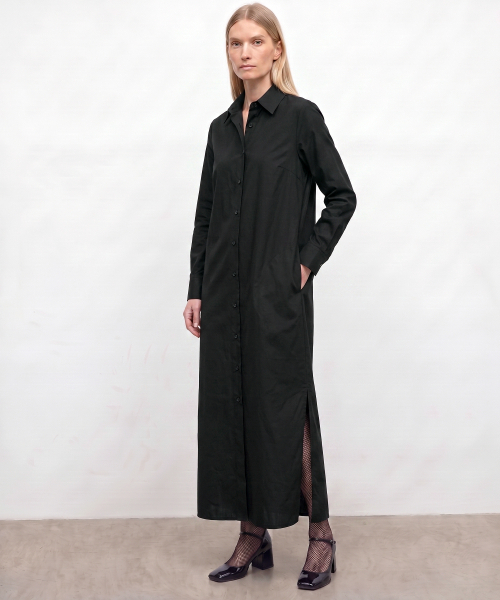 KIMDOH(キムド)の「Rovel Shirt Dress / Black(ワンピース・レディース・ブラック・FREE)」の1枚目の写真