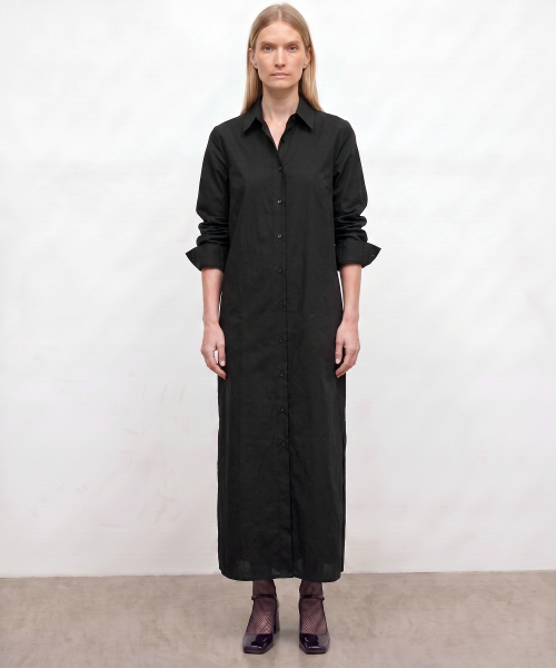 KIMDOH(キムド)の「Rovel Shirt Dress / Black(ワンピース・レディース・ブラック・FREE)」の2枚目の写真