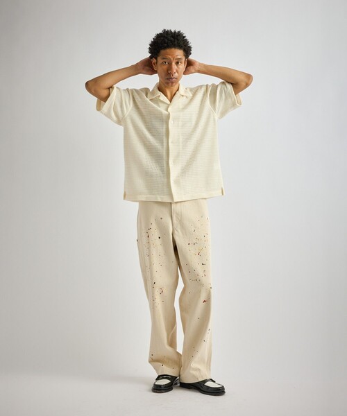 Saturdays NYC（サタデーズ ニューヨークシティ ）の「Canty Lace SS Shirt（シャツ/ブラウス・メンズ・オフホワイト/ブラック・L/M/S）」の22枚目の写真