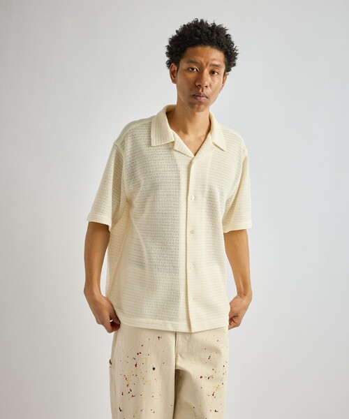 Saturdays NYC（サタデーズ ニューヨークシティ ）の「Canty Lace SS Shirt（シャツ/ブラウス・メンズ・オフホワイト/ブラック・L/M/S）」の5枚目の写真