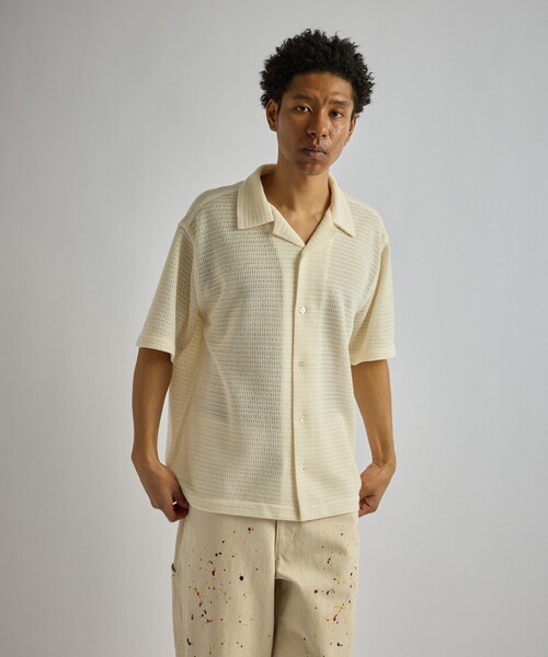 Saturdays NYC（サタデーズ ニューヨークシティ ）の「Canty Lace SS Shirt（シャツ/ブラウス・メンズ・オフホワイト/ブラック・L/M/S）」の6枚目の写真