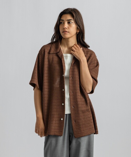 Saturdays NYC（サタデーズ ニューヨークシティ ）の「Canty Lace SS Shirt（シャツ/ブラウス・メンズ・オフホワイト/ブラック・L/M/S）」の8枚目の写真