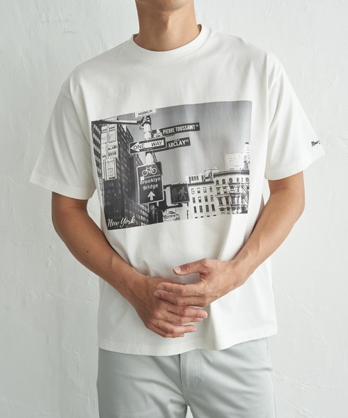 ikka(イッカ)の「【MonoMax × 小泉孝太郎】コットンフォトプリントTシャツ「小泉孝太郎さん着用モデル」(Tシャツ/カットソー・メンズ・その他1/その他2/ホワイト・M/L/XL/S)」の3枚目の写真