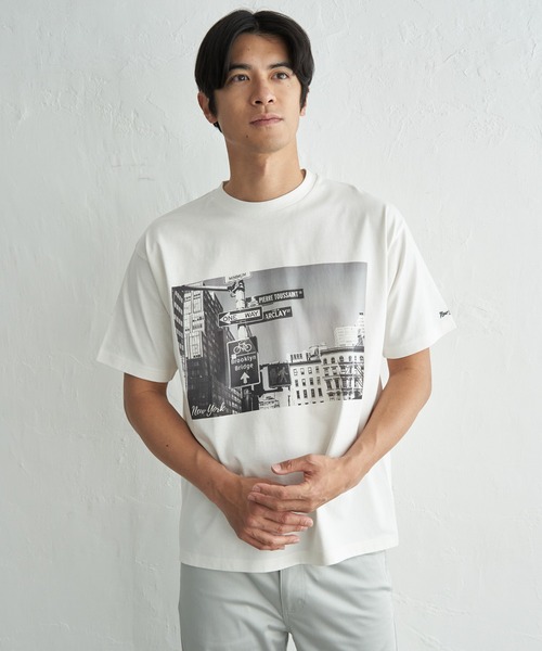 ikka(イッカ)の「【MonoMax × 小泉孝太郎】コットンフォトプリントTシャツ「小泉孝太郎さん着用モデル」(Tシャツ/カットソー・メンズ・その他1/その他2/ホワイト・M/L/XL/S)」の5枚目の写真