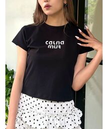 ビジューロゴコンパクトTシャツ