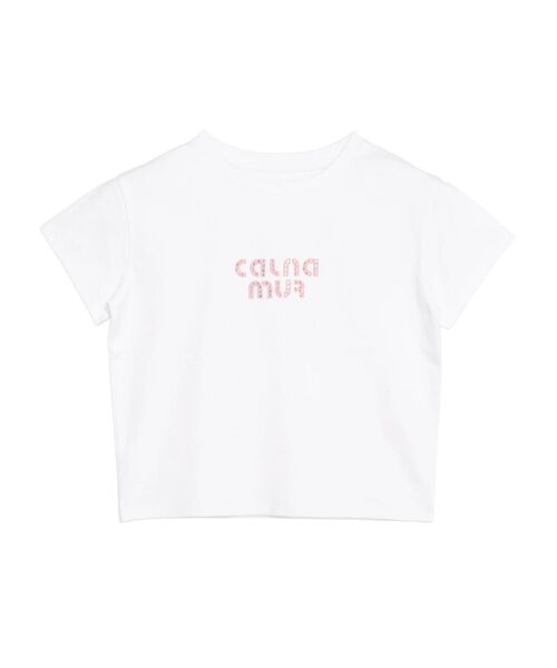 CALNAMUR（カルナムール）の「ビジューロゴコンパクトTシャツ（Tシャツ/カットソー・レディース・ブラック/ホワイト/レッド・FREE）」の20枚目の写真