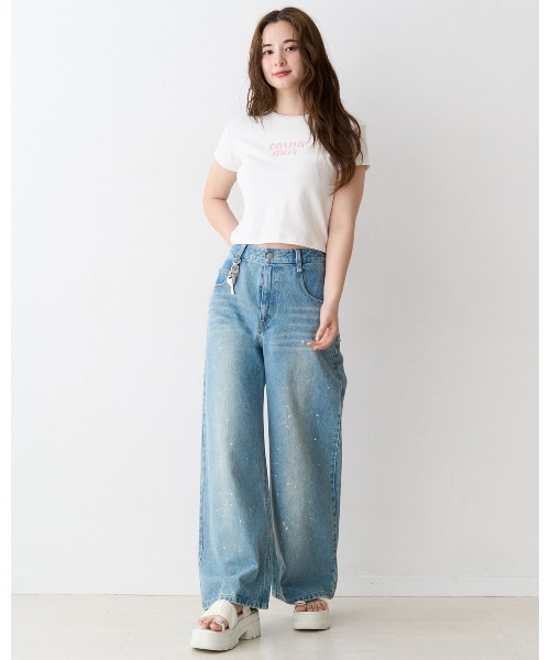 CALNAMUR（カルナムール）の「ビジューロゴコンパクトTシャツ（Tシャツ/カットソー・レディース・ブラック/ホワイト/レッド・FREE）」の12枚目の写真