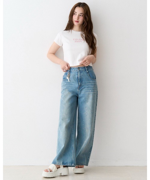 CALNAMUR（カルナムール）の「ビジューロゴコンパクトTシャツ（Tシャツ/カットソー・レディース・ブラック/ホワイト/レッド・FREE）」の13枚目の写真