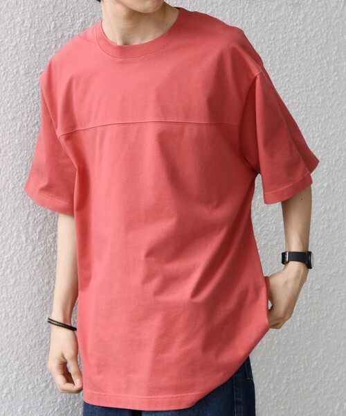 SHIPS any(シップス エニィ)の「SHIPS any:〈接触冷感/吸水速乾/UVカット/遮熱〉Raylock フットボール Tシャツ◇(Tシャツ/カットソー・メンズ・チャコールグレー/グリーン/レッド/ネイビー/マスタード・MEDIUM/LARGE)」の14枚目の写真