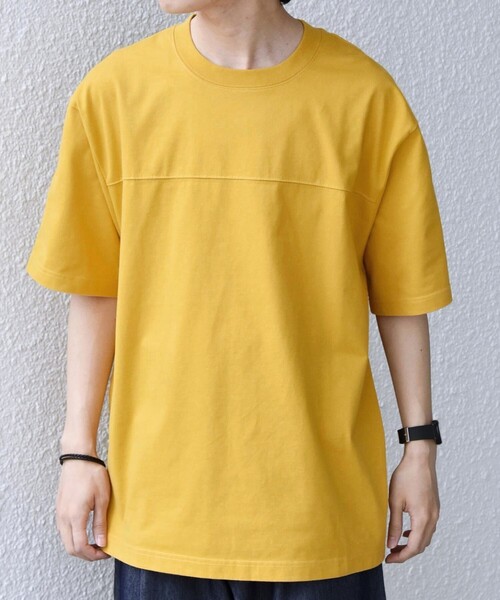 SHIPS any(シップス エニィ)の「SHIPS any:〈接触冷感/吸水速乾/UVカット/遮熱〉Raylock フットボール Tシャツ◇(Tシャツ/カットソー・メンズ・チャコールグレー/グリーン/レッド/ネイビー/マスタード・MEDIUM/LARGE)」の18枚目の写真