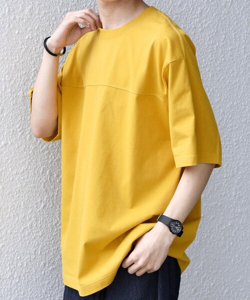 SHIPS any(シップス エニィ)の「SHIPS any:〈接触冷感/吸水速乾/UVカット/遮熱〉Raylock フットボール Tシャツ◇(Tシャツ/カットソー・メンズ・チャコールグレー/グリーン/レッド/ネイビー/マスタード・MEDIUM/LARGE)」の19枚目の写真