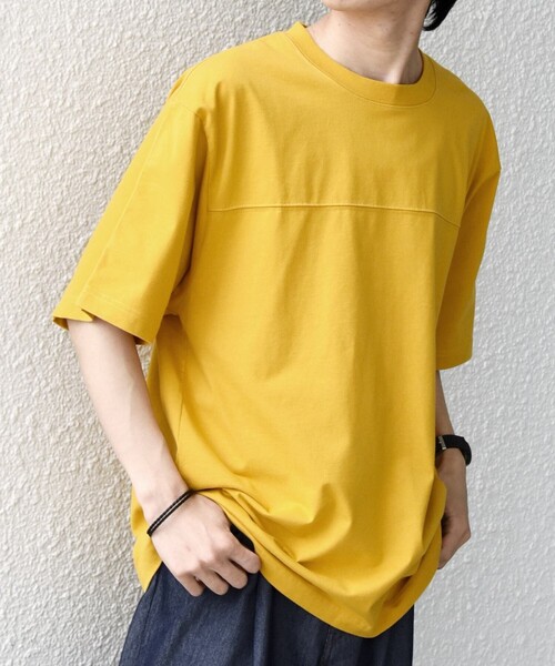 SHIPS any(シップス エニィ)の「SHIPS any:〈接触冷感/吸水速乾/UVカット/遮熱〉Raylock フットボール Tシャツ◇(Tシャツ/カットソー・メンズ・チャコールグレー/グリーン/レッド/ネイビー/マスタード・MEDIUM/LARGE)」の20枚目の写真