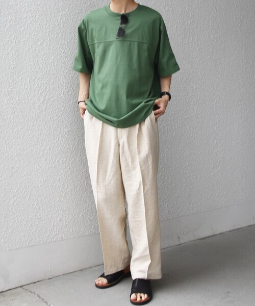 SHIPS any(シップス エニィ)の「SHIPS any:〈接触冷感/吸水速乾/UVカット/遮熱〉Raylock フットボール Tシャツ◇(Tシャツ/カットソー・メンズ・チャコールグレー/グリーン/レッド/ネイビー/マスタード・MEDIUM/LARGE)」の21枚目の写真