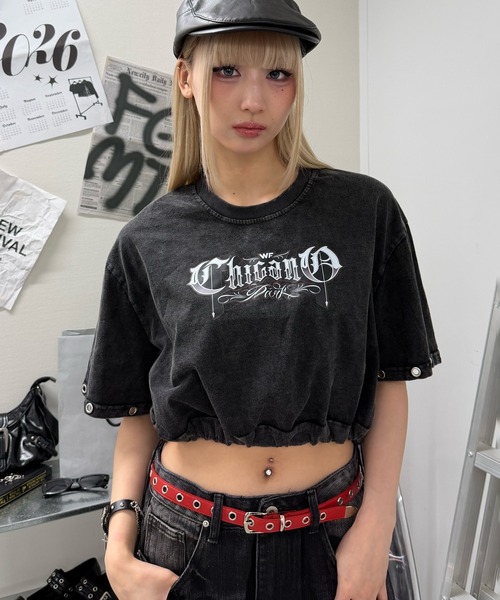 Figments(フィグメンツ)の「アイレットスリーブピグメントT(Tシャツ/カットソー・レディース・その他1/その他2・FREE)」の3枚目の写真