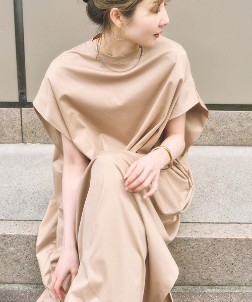 COGTHEBIGSMOKE(コグザビッグスモーク)の「《WEB限定》COG THE BIGSMOKE/コグ ザ ビッグスモーク JOHANNA DRESS(ワンピース・レディース・キャメル/ホワイト/ブラウン・FREE)」の1枚目の写真