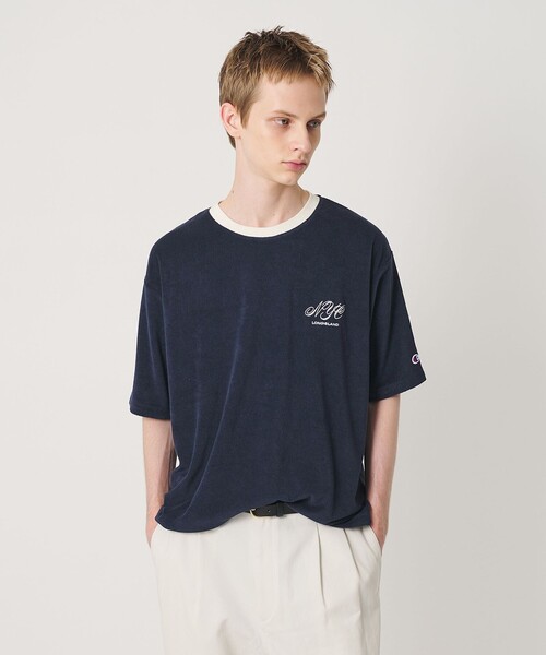 CHAMPION for BEAUTY&YOUTH＞パイル エンブロイダリー Tシャツ（T