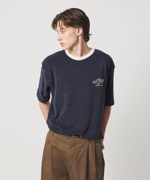 Champion（チャンピオン）の「＜CHAMPION for BEAUTY&YOUTH＞パイル エンブロイダリー Tシャツ（Tシャツ/カットソー・メンズ・ホワイト/ライトブルー/ネイビー・XL/L/M/S）」の7枚目の写真