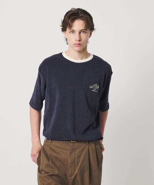 Champion（チャンピオン）の「＜CHAMPION for BEAUTY&YOUTH＞パイル エンブロイダリー Tシャツ（Tシャツ/カットソー・メンズ・ホワイト/ライトブルー/ネイビー・XL/L/M/S）」の8枚目の写真