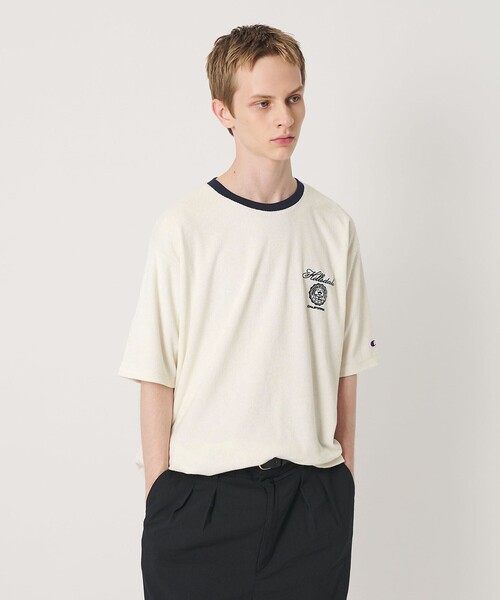 Champion（チャンピオン）の「＜CHAMPION for BEAUTY&YOUTH＞パイル エンブロイダリー Tシャツ（Tシャツ/カットソー・メンズ・ホワイト/ライトブルー/ネイビー・XL/L/M/S）」の11枚目の写真