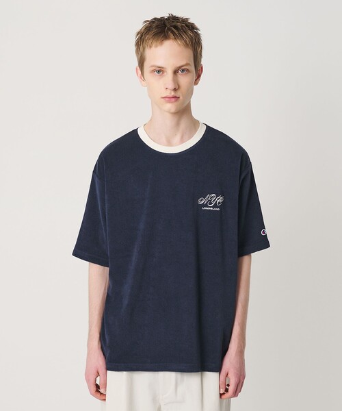 Champion（チャンピオン）の「＜CHAMPION for BEAUTY&YOUTH＞パイル エンブロイダリー Tシャツ（Tシャツ/カットソー・メンズ・ホワイト/ライトブルー/ネイビー・XL/L/M/S）」の12枚目の写真