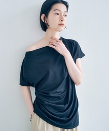 Obis& | アシンメトリー ドレープTシャツ(Tシャツ/カットソー)