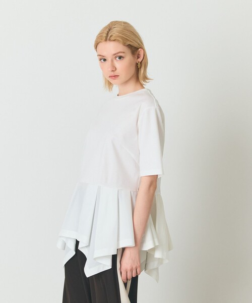 GRACE CLASS(グレースクラス)の「ペプラムカットトップ(Tシャツ/カットソー・レディース・ホワイト/ブラック・36)」の4枚目の写真