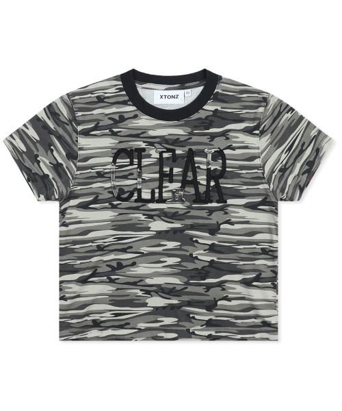 XTONZ(エクストーンズ)の「XTT159 カットオフアプリケカモTシャツ (ブラック/カモ)(Tシャツ/カットソー・レディース・その他・SMALL/MEDIUM/LARGE/X-SMALL)」の6枚目の写真