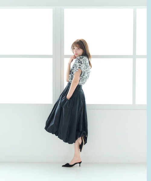 Chesty(チェスティー)の「シェルパーツブラウス(シャツ/ブラウス・レディース・ブラック/オフホワイト・0/1)」の8枚目の写真