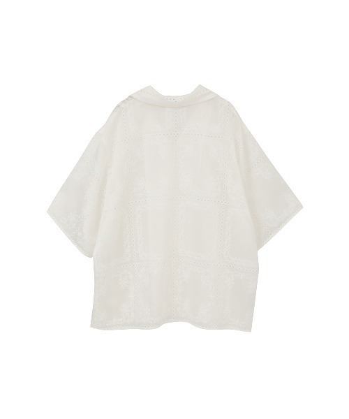 CLANE（クラネ）の「EMBROIDERY LACE BOX SHIRTS（シャツ/ブラウス・レディース・ホワイト/ブラック・2/1）」の10枚目の写真